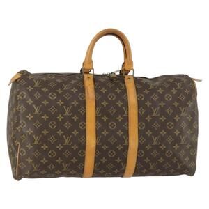 LOUIS VUITTON Monogram Keepall 50 Boston Bag M41426 LV Auth 158286